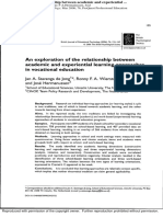 Articol An Exploration of The Relationship Between Academic and Experiential Learning Approaches in Vocational Education