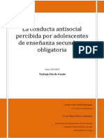 Laconducta Antisocial Percibidapor Adolescentes de Ensenanza Secundaria Obligatoria