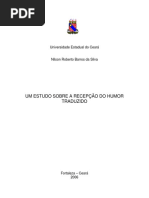 Recepção Do Humor Traduzido - Barros Da Silva
