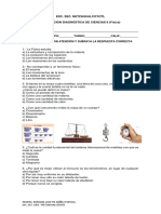 Evaluación Diagnóstica de Ciencias II