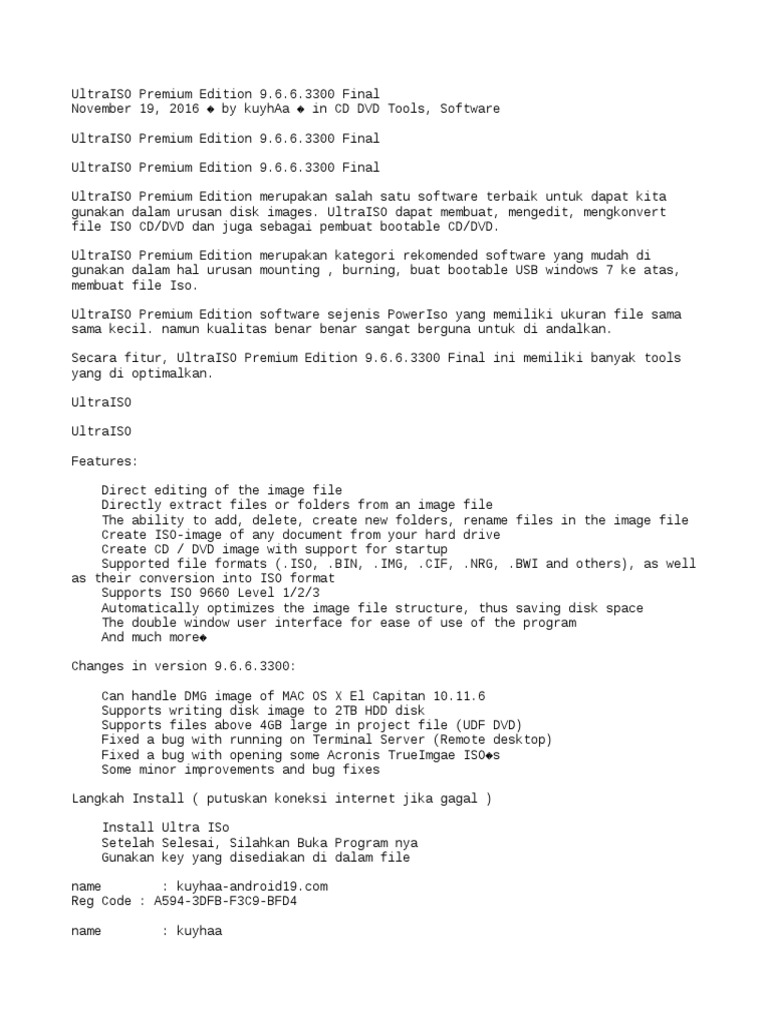 UltraISO Premium Edition 9.6.6.3300 | PDF