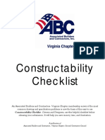 Constructability Checklist