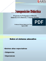 Clase 5 La Transposicion Didactica