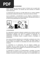 Modernidad vs Postmodernidad