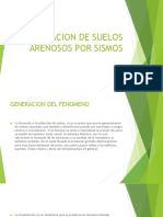 Licuacion de Suelos Areenosos Por Sismos