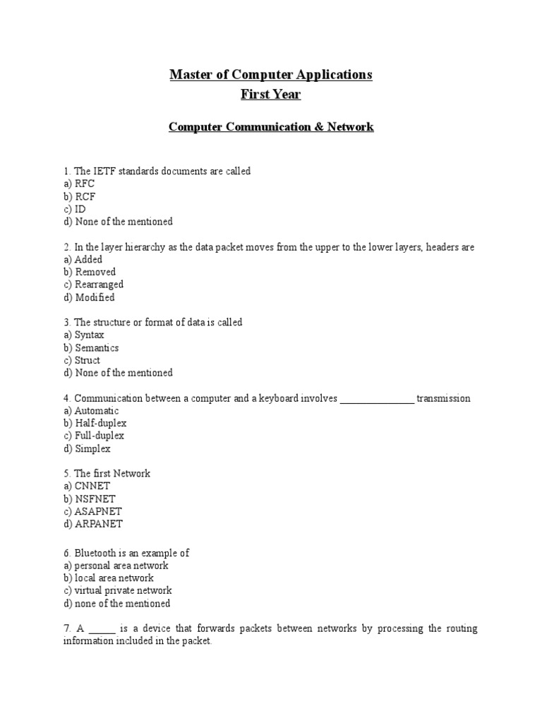 Computer Communication & Network | PDF | Osi Model | File Transfer Protocol