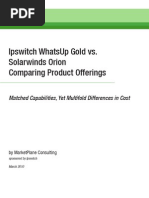 Download Ipswitch WhatsUp Gold vs Solarwinds Orion Comparing Product Offerings by Ipswitch Network Management Division SN35123650 doc pdf
