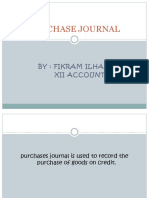 Purchase Journal: By: Fikram Ilham Xii Accounting I