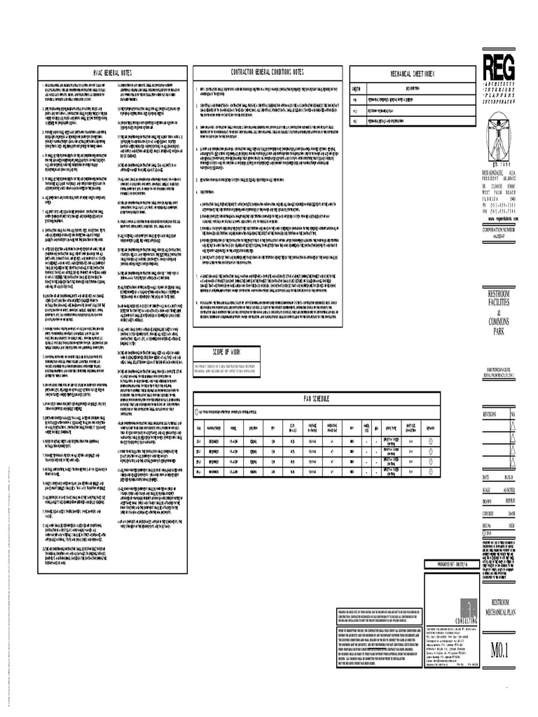 Hvac General Notes Contractor General Conditions Notes Mechanical Sheet
