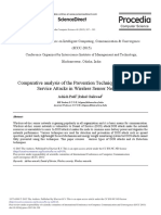 Comparative Analysis of The Prevention Techniques of Denial of Service Attacks in Wireless Sensor Network 2015 Procedia Computer Science