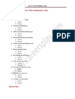 Exercise Active Voice and Passive Voice PDF