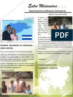 Boletin 166 Informe Misionero de Honduras - Junio 2010