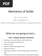 Mechanics of Solids: Mr. Y. B. Kumbhar Ybk - Aero@adcet - in