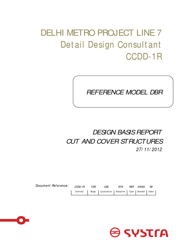 DBR for Delhi Metro Line 7 Structures | PDF | Track (Rail Transport ...