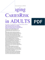 Managing C R in Adults: Aries ISK