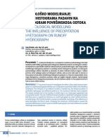 Hidrološko Modeliranje - Vpliv Histograma Padavin Na Hidrogram Površinskega Odtoka