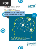 Raus IAS - Focus Special Edition - Geography, Environment - For Prelims 2017