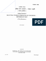Is 5816 Splitting Tesile Strength of Concrete Method of Test 182112830 PDF