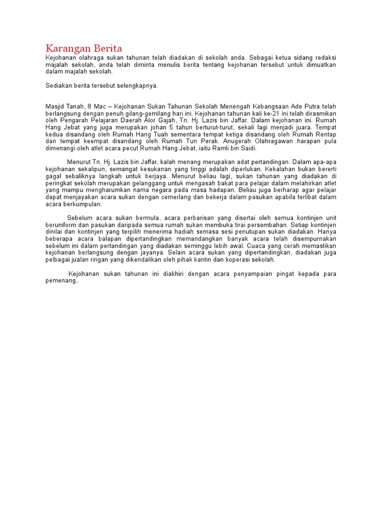 Karangan Berita Pdf