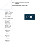 Equações - Inequações - Exercícios PDF