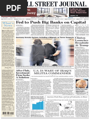 Wall Street Journal June 3 2016 Popular Mobilization Forces Islamic State Of Iraq And The Levant