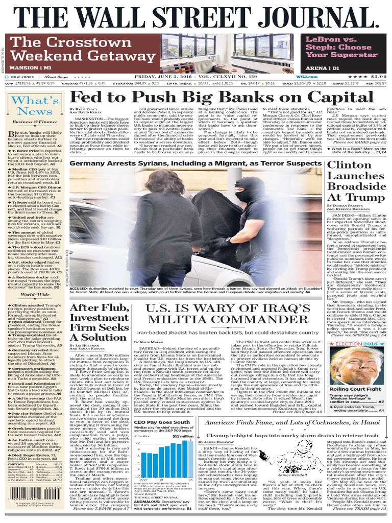 Wall Street Journal June 3 2016 PDF Popular Mobilization Forces Islamic State Of Iraq And The Levant
