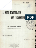 A Auto-Hemoterapia Nas Dermatoses - Alberto Carlos David - 1924