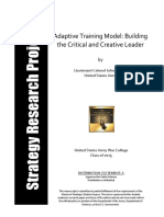 2015 Adaptive Training Model - Building the Critical and Creative Leader