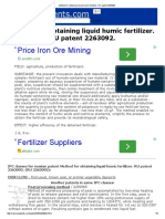 Method For Obtaining Liquid Humic Fertilizer. RU Patent 2263092