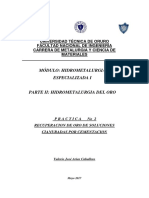  Recuperacion de Oro de Soluciones Cianuradas Por Cementacion