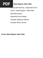 Circuit, State Diagram, State Table