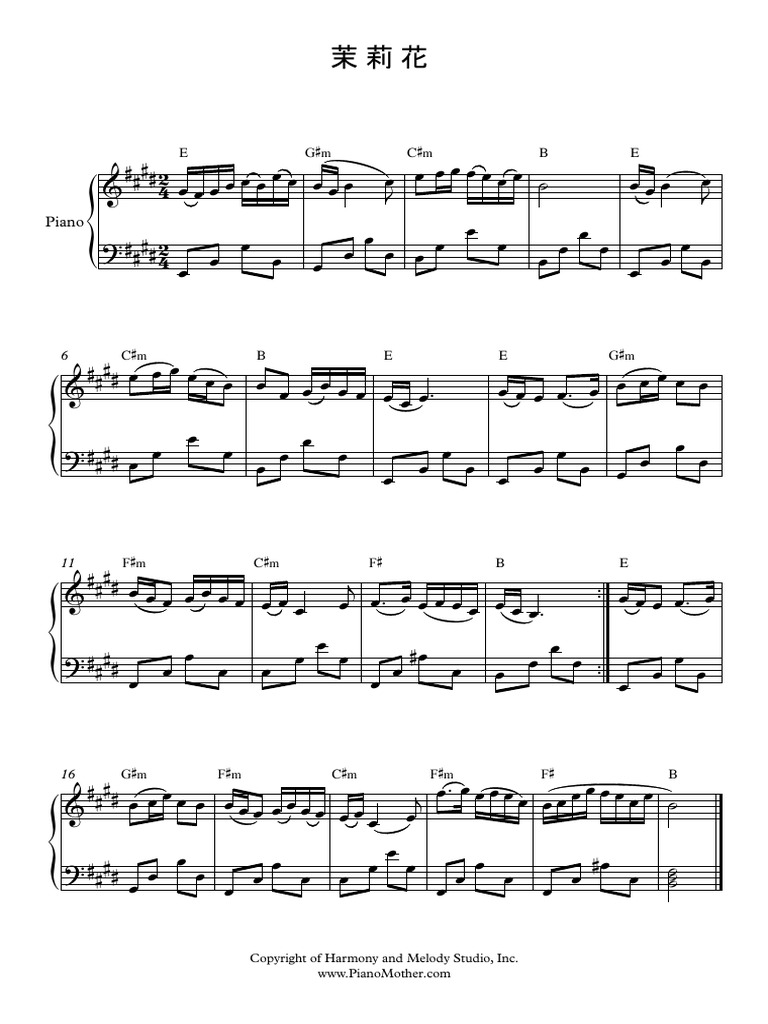 jasmineflowersheetmusic.pdf Loisirs