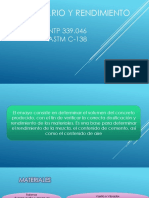 Peso Unitario y Rendimiento