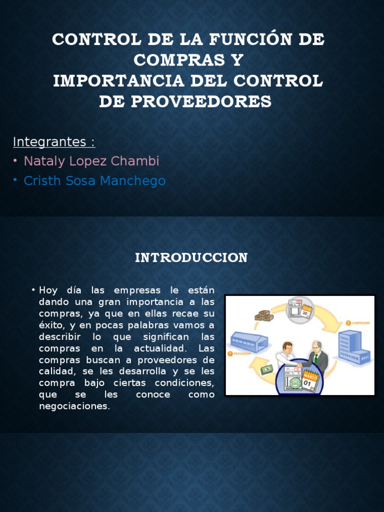Control de Compras y Proveedores Empresariales | PDF | Beneficio ...