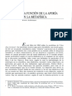 La Función de La Aporía en La Metafísica: Chez Aristote