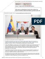 Ricardo Menéndez Indicó Que La Plataforma Será para Todos Los Entes Del Estado - Lanzaron Sistema Administrativo y Portal Web Del Plan Papel Cero