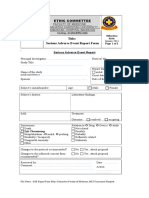 Serious Adverse Event Report Form