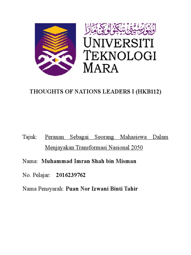 Peranan Mahasiswa Dalam Menjayakan Tn50