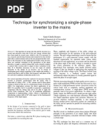 Technique For Syncronizing An Inverter