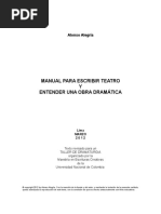 Manual para Escribir Teatro y Entender Una Obra Dramática