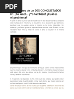 Confesiones de Un Des-conquistador IV