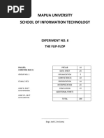 Mapua University School of Information Technology: Experiment No. 6 The Flip-Flop