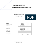 Mapua University School of Information Technology: Experiment No. 6 The Flip-Flop