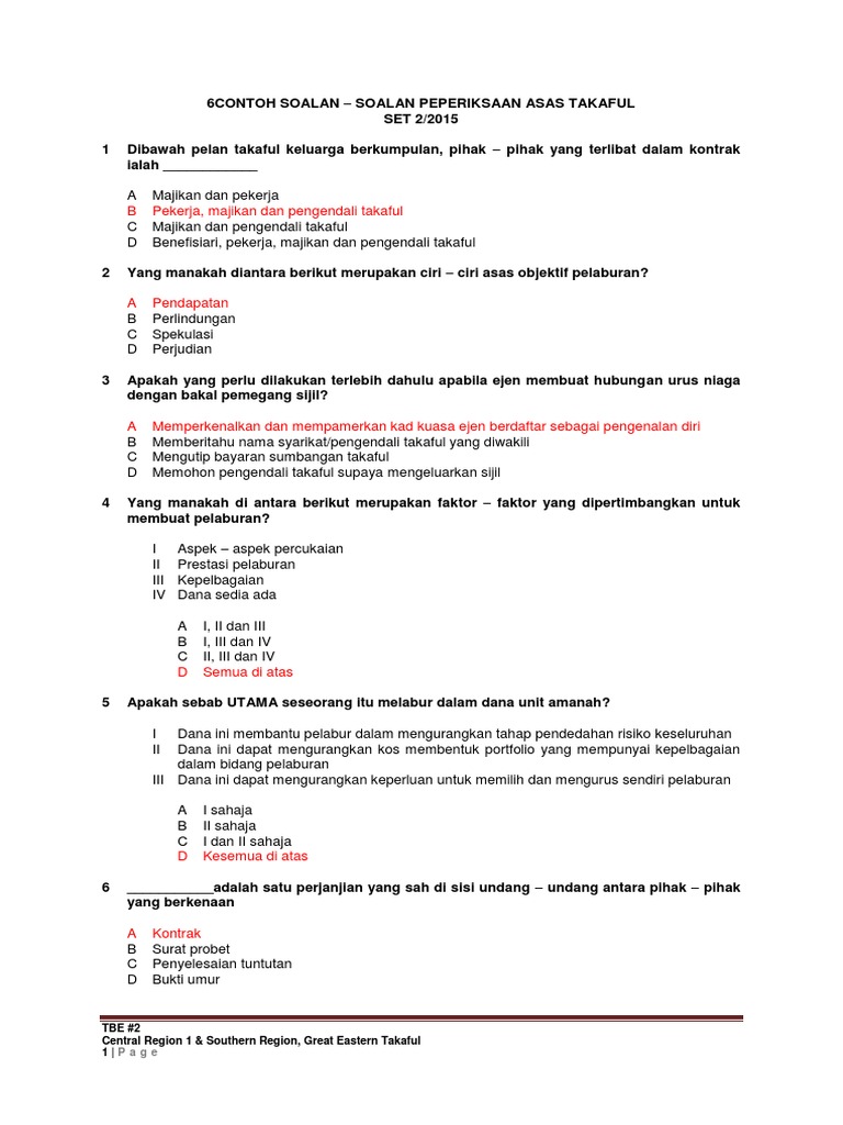 Contoh Soalan Tbe Set 2 Pdf