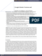 Relationship of Google Scholar Versions and Paper Citations