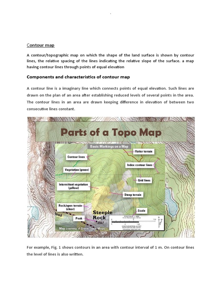 Understanding Contour Maps and Lines | PDF