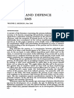 Hudson Wayne Persona and Defence Mechanisms