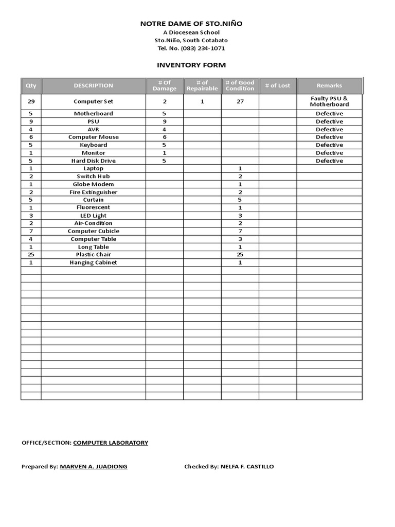 Computer Invntory | PDF | Manufactured Goods | Microcomputers