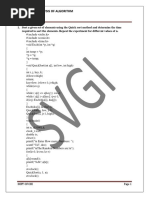 Design and Analysis of Algorithm