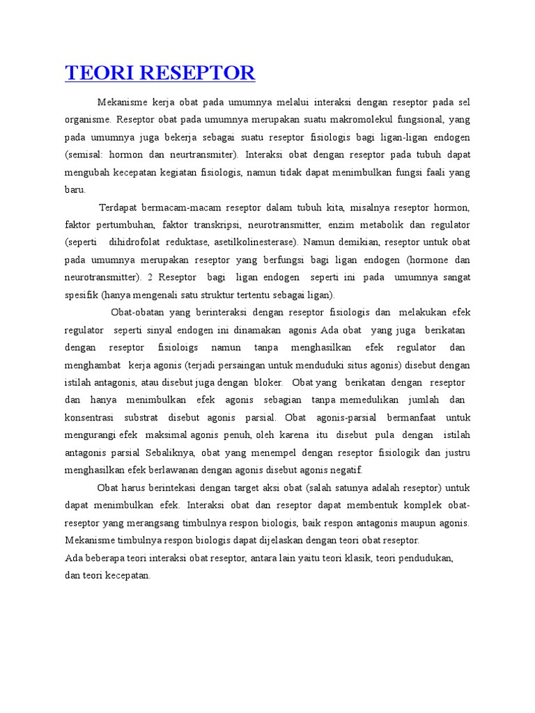 Teori Reseptor | PDF